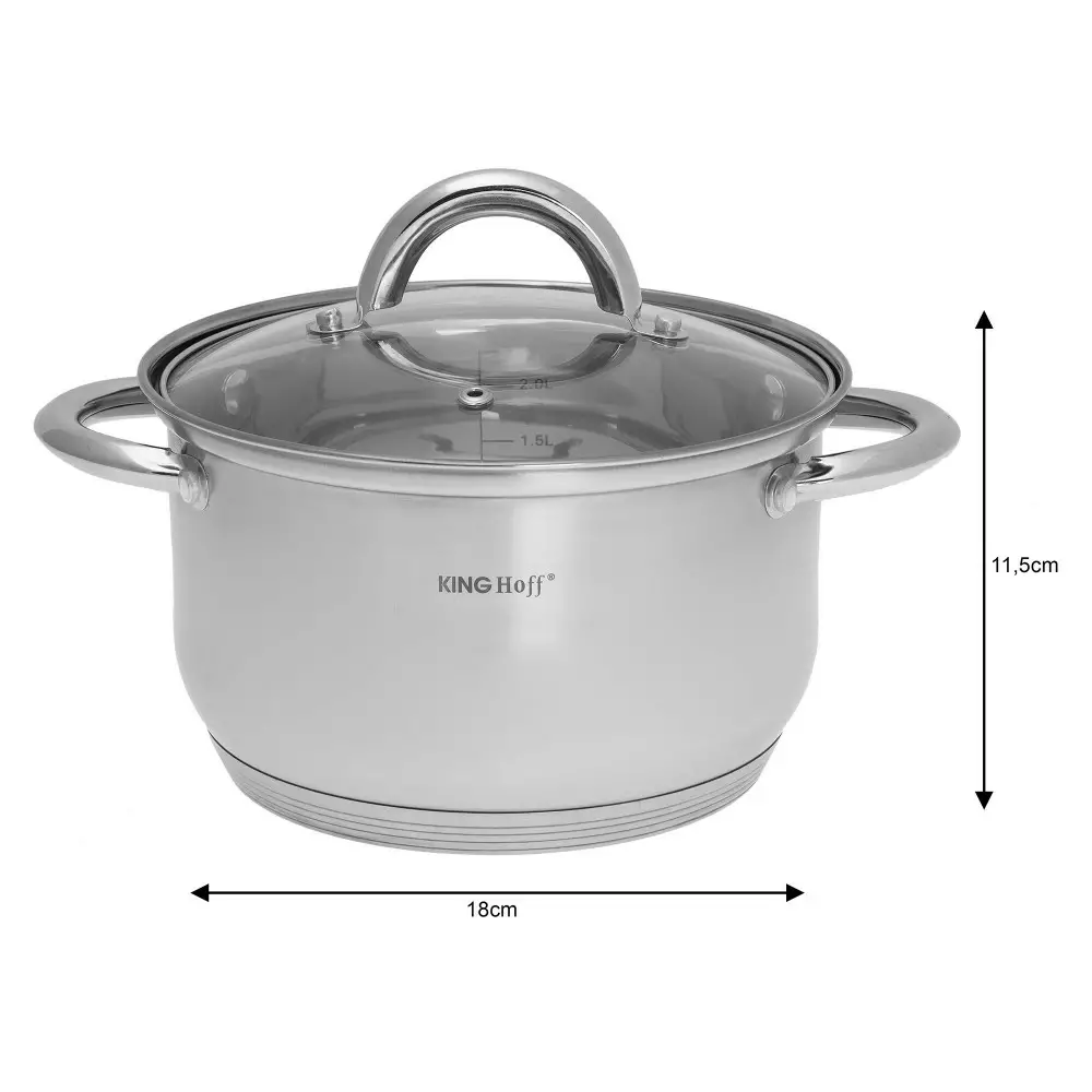 Set oale de gatit 8 piese din otel inoxidabil cu capace si invelis marmurat (KH-4448) [6]