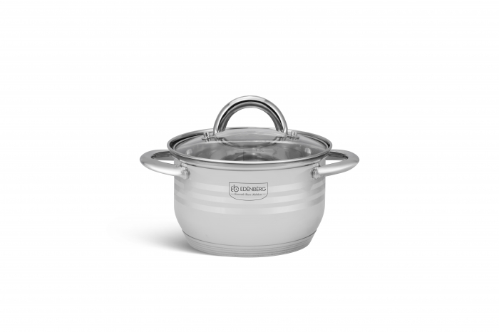 Set oale si tigaie marmorata inox 12 piese fund multistraturi gaz si inductie (EB-4043) [3]