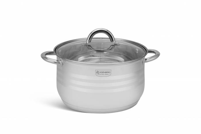 Set oale si tigaie marmorata inox 12 piese fund multistraturi gaz si inductie (EB-4043) [12]