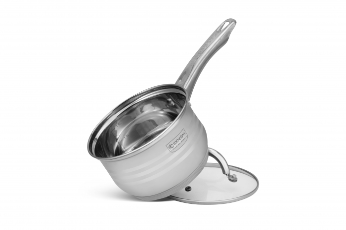 Set oale si tigaie marmorata inox 12 piese fund multistraturi gaz si inductie (EB-4043) [17]