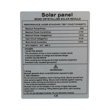 Set panou solar 50W fotovoltaic monocristalin 670x400x25mm cu regulator 10A 12/24V, 2xUSB, cablu baterie 2m DISVJ73 (BK87098) [9]