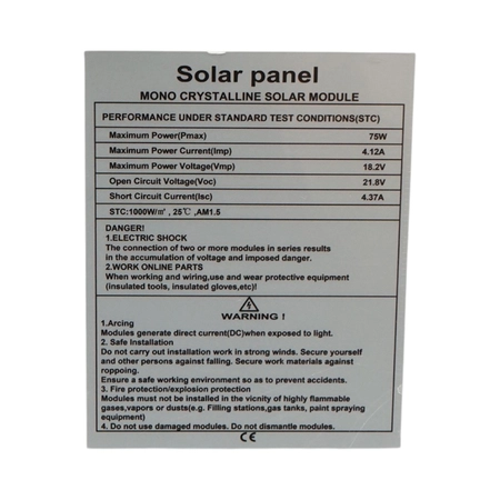 Set panou solar 75W fotovoltaic monocristalin 760x550x25mm cu regulator 10A 12/24V, 2xUSB, cablu baterie 2m DISVJ74 (BK87099) [8]