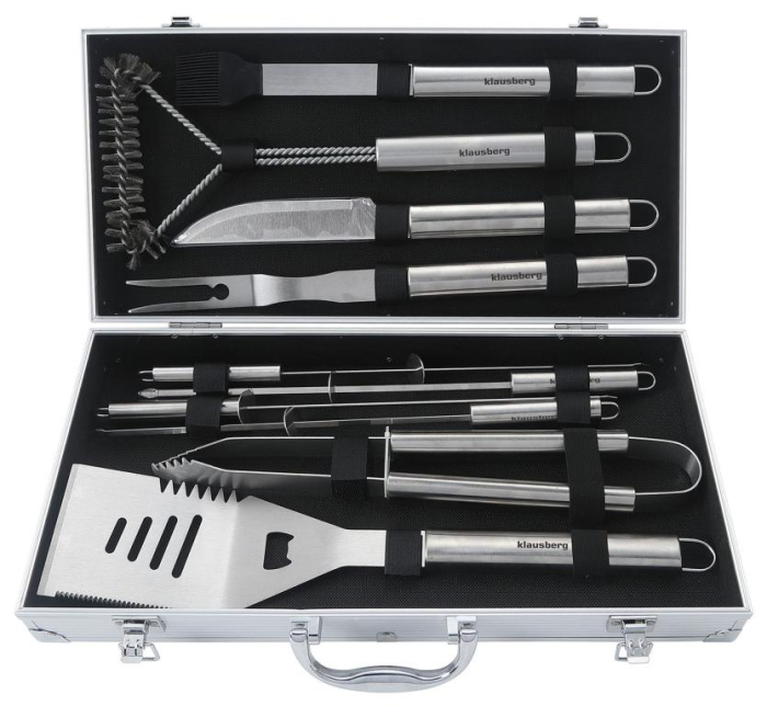 Set pentru gratar din otel inoxidabil in servieta, 10 piese (KB-7901) [16]