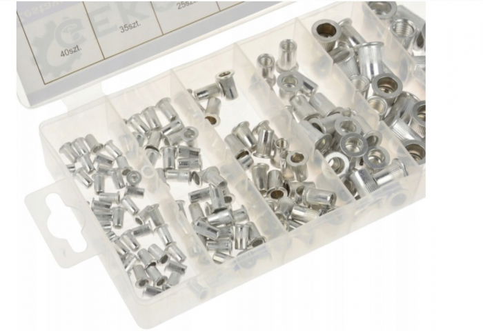 Set piulite cu filet nituibile nituit M3-M10 150 piese aluminiu (S11361) [2]
