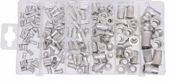 Set piulite cu filet nituibile nituit M3-M10 150 piese aluminiu (S11361) [5]