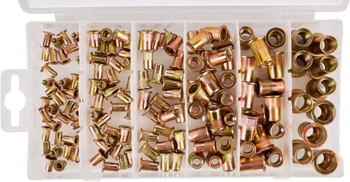 Set piulite nituibile din otel M3-M10, 150 bucati, cu organizator (KD12676) [6]