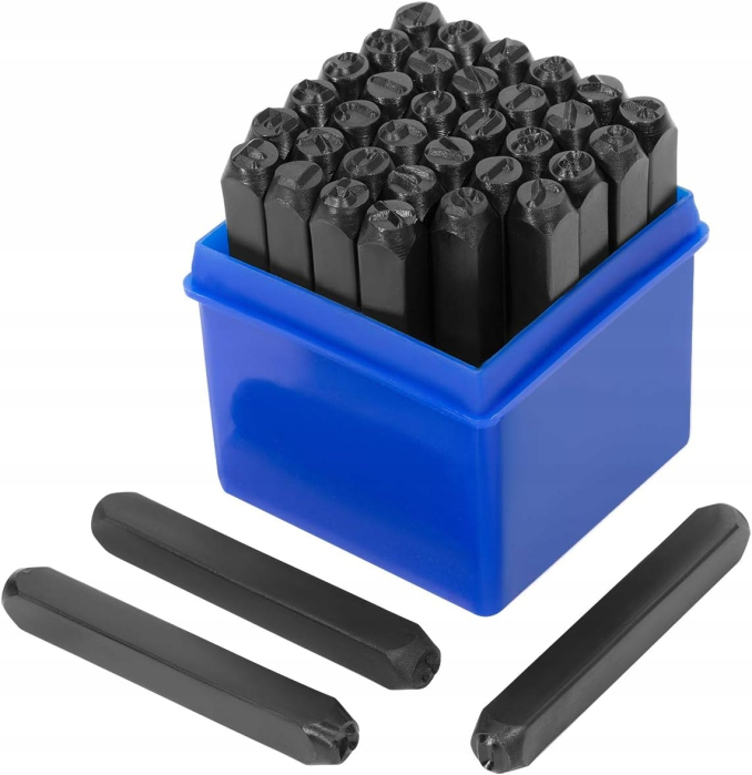 Set poansoane litere A-Z si cifere numere 0-9 6mm 36piese (S12101) [4]