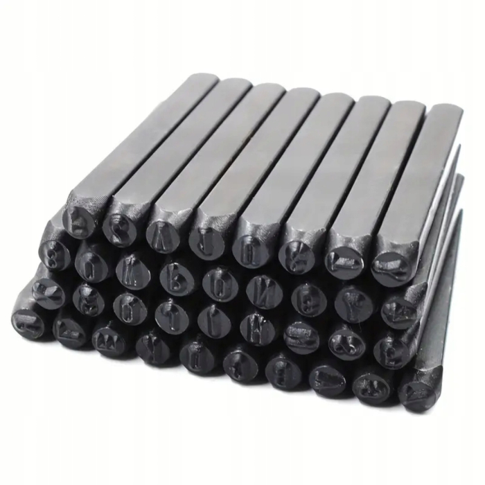 Set poansoane litere A-Z si cifere numere 0-9 6mm 36piese (S12101) [2]