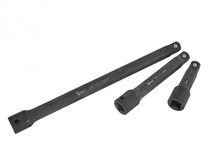 Set prelungitoare adaptori tubulare de impact 1/4", 3/8", 1/2" 9 piese (G10531) [4]