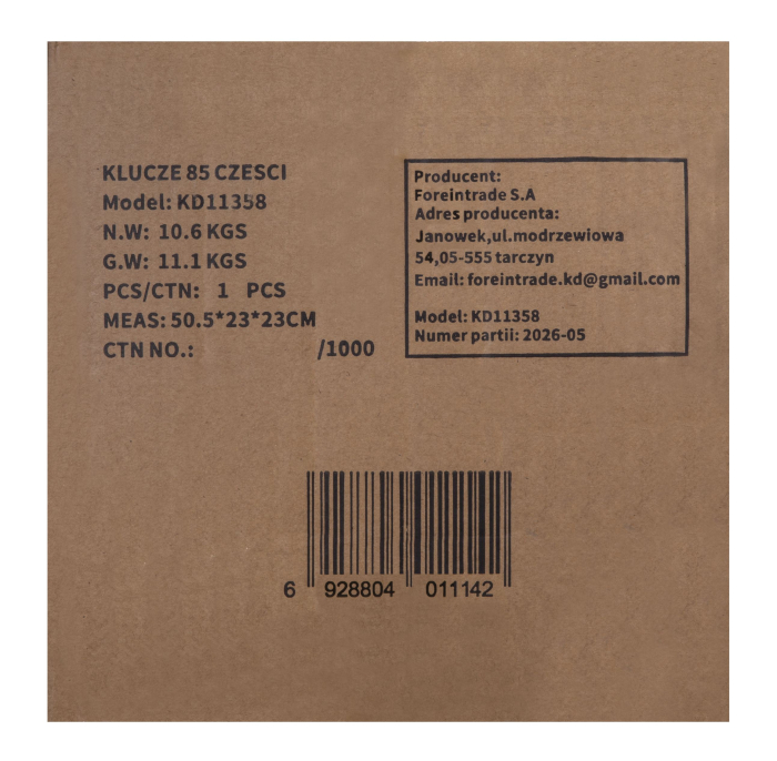 Set scule 85 piese cu trusa pliabila, chei tubulare 4-32 mm (KD11358) [12]