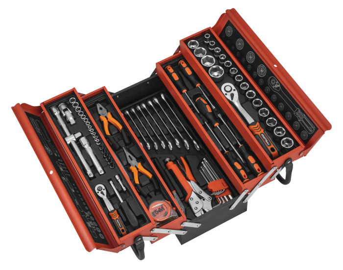 Set scule 85 piese cu trusa pliabila, chei tubulare 4-32 mm (KD11358) [10]