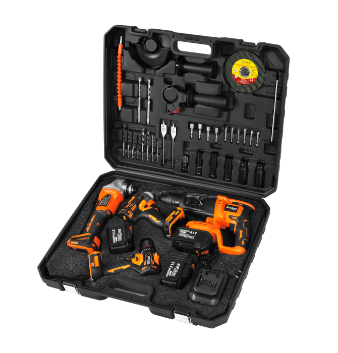 Set scule electrice fara fir 21V, 4 scule, 3 baterii 3000mAh (KD3358) [25]