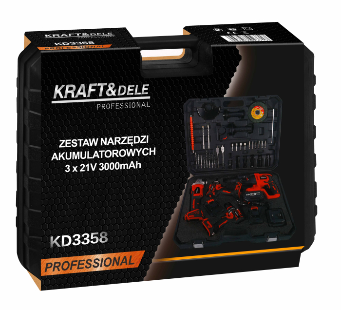 Set scule electrice fara fir 21V, 4 scule, 3 baterii 3000mAh (KD3358) [26]
