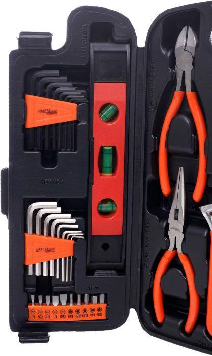 Set scule profesionale 129 piese CrV in valiza pentru atelier garaj reparatii si montaj universal (KD10465) [3]