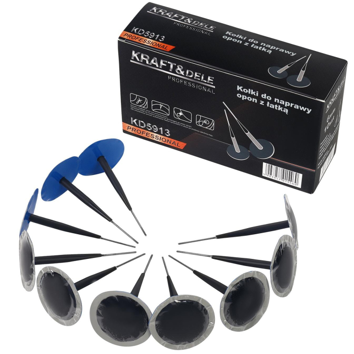 Set stifturi 10 buc de reparare a anvelopelor cu plasture 6mm (KD5913) [9]