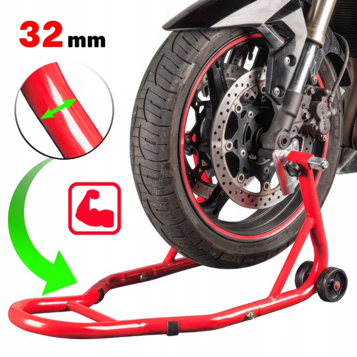Set suporti motocicleta 450 kg 2 buc, stand stabil pentru intretinere si reparatii moto (V83102) [9]
