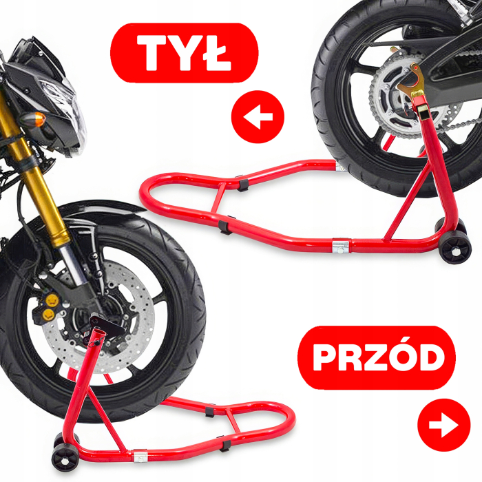 Set suporti motocicleta 450 kg 2 buc, stand stabil pentru intretinere si reparatii moto (V83102) [10]