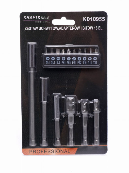 Set suporturi, adaptoare si biti 16 buc (KD10955) [8]