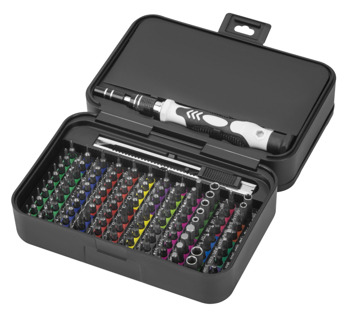 Set surubelnite de precizie 132 piese, biti CR-V pentru electronica (KD12692) [6]