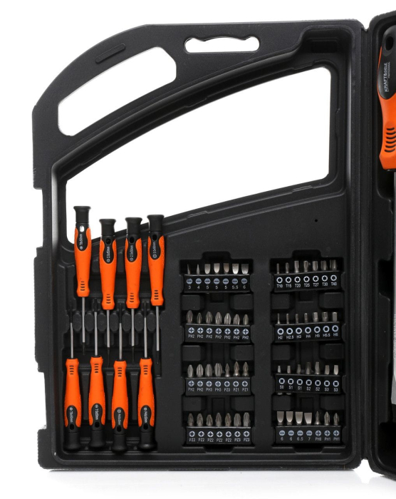 Set surubelnite si biti, 75 buc cu suport valiza (KD10904) [3]