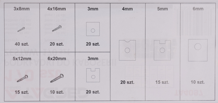 Set suruburi saibe pentru caroserie auto M3-M6 170piese (TA4097) [2]