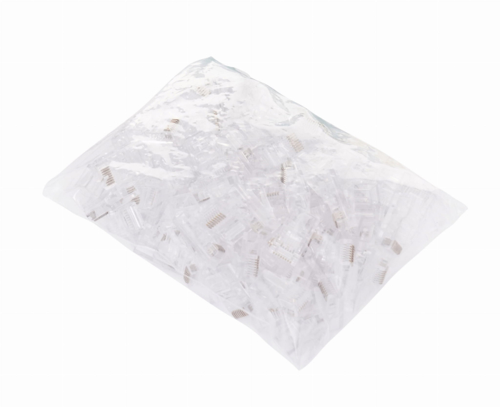 Set tester cleste pentru sertizare conectori RJ45, conectori si mufe retea LAN IT + 100 mufe (KD10882) [6]