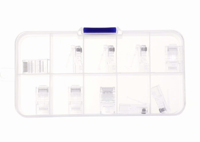 Set tester cleste pentru sertizare conectori RJ45, conectori si mufe retea LAN IT + acceosrii (KD10881) [11]