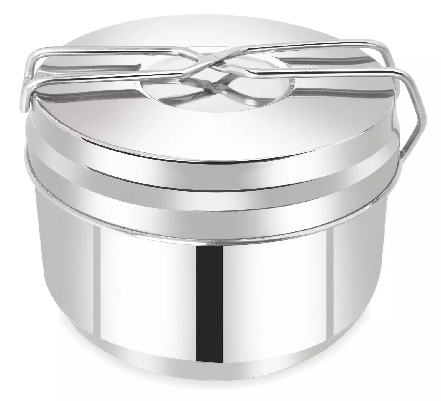 Set tiffin din inox tip caserole suprapuse, 3 piese cu diametre de 15.4/15/13cm (KH-1373) [3]