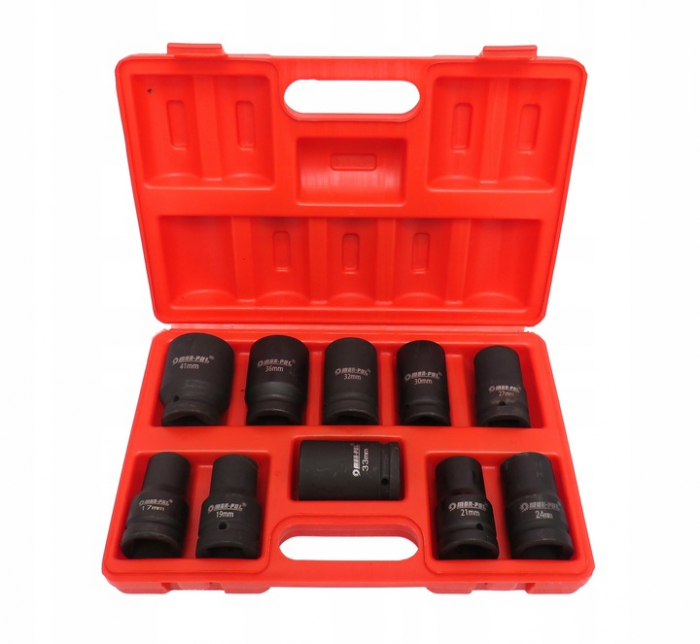 Set trusa chei tubulare impact 10 piese 17-41 mm intarite, pistol impact (M58261) [1]