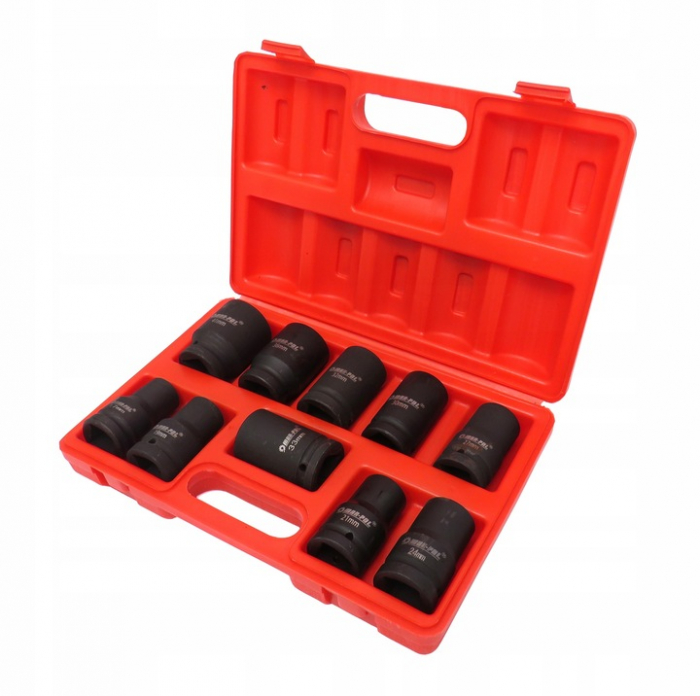 Set trusa chei tubulare impact 10 piese 17-41 mm intarite, pistol impact (M58261) [6]