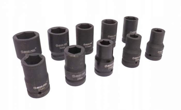 Set trusa chei tubulare impact 10 piese 17-41 mm intarite, pistol impact (M58261) [7]