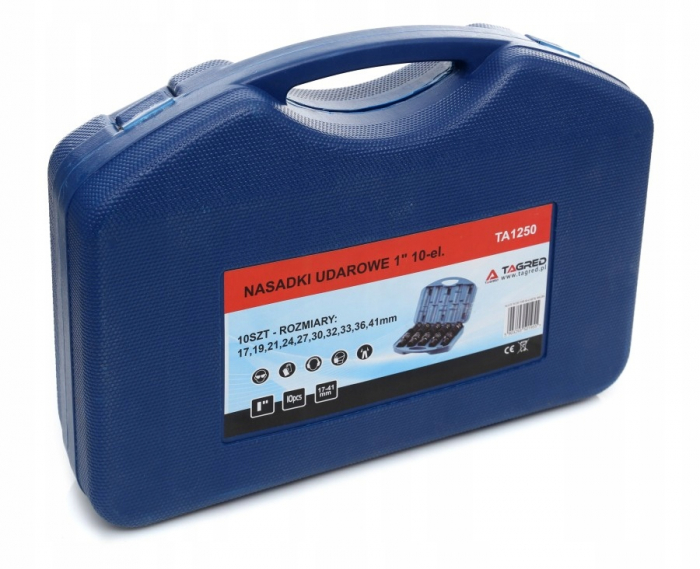 Set trusa chei tubulare impact 10 piese 17-41mm intarite, pistol impact (TA1250) [4]