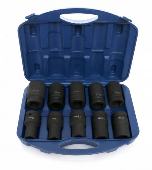 Set trusa chei tubulare impact 10 piese 17-41mm intarite, pistol impact (TA1250) [5]