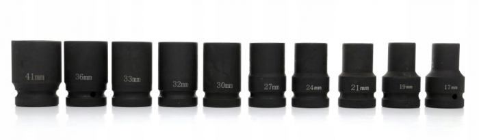 Set trusa chei tubulare impact 10 piese 17-41mm intarite, pistol impact (TA1250) [2]