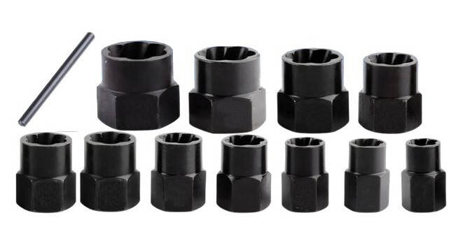Set extractor 10-27mm suruburi piulite rotunjite deteriorate rupte (KD11792) [1]