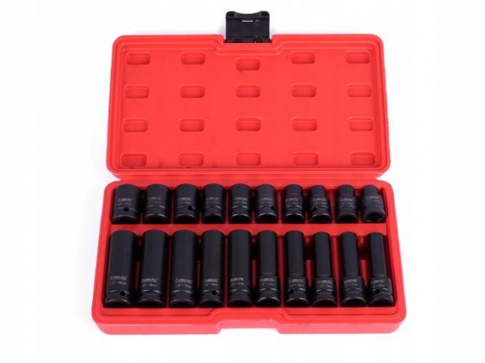 Set trusa chei tubulare impact ½ 20 piese 10-19mm intarite, pistol impact (M58259) [2]
