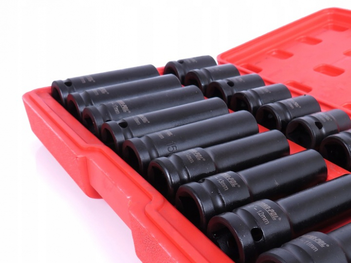 Set trusa chei tubulare impact ½ 20 piese 10-19mm intarite, pistol impact (M58259) [4]