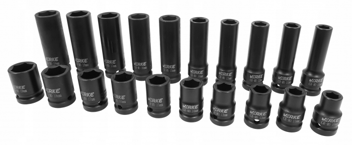 Set trusa chei tubulare impact ½ 20 piese 10-19mm intarite, pistol impact (V39464) [8]