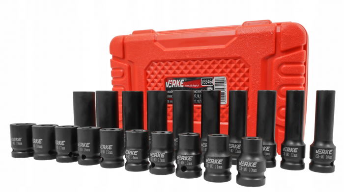 Set trusa chei tubulare impact ½ 20 piese 10-19mm intarite, pistol impact (V39464) [3]