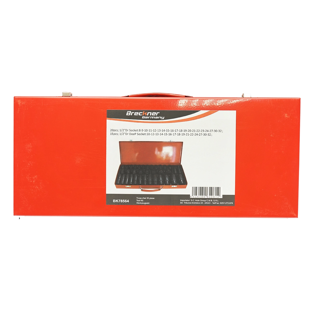 Set trusa chei tubulare impact ½ 35 piese 8-32mm intarite, pistol impact DISLZ43 (BK78564) [2]
