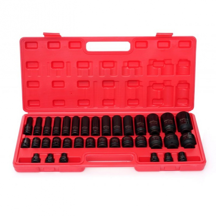 Set trusa chei tubulare impact ½ 35 piese 8-32mm intarite, pistol impact (KD11757) [2]