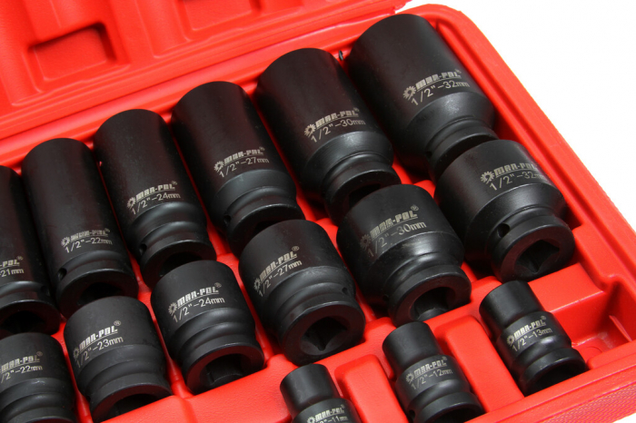 Set trusa chei tubulare impact ½ 35 piese 8-32mm intarite, pistol impact (M58275) [7]