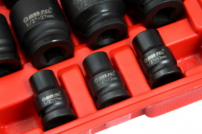 Set trusa chei tubulare impact ½ 35 piese 8-32mm intarite, pistol impact (M58275) [4]