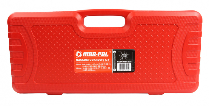 Set trusa chei tubulare impact ½ 35 piese 8-32mm intarite, pistol impact (M58275) [2]