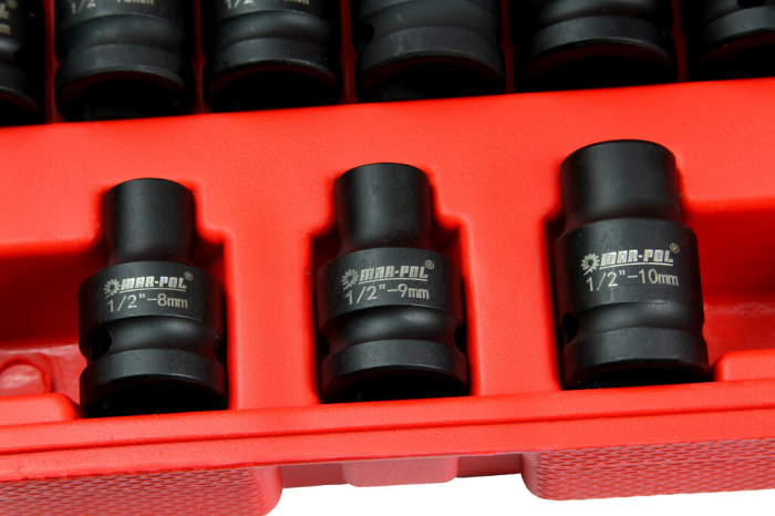 Set trusa chei tubulare impact ½ 35 piese 8-32mm intarite, pistol impact (M58275) [5]