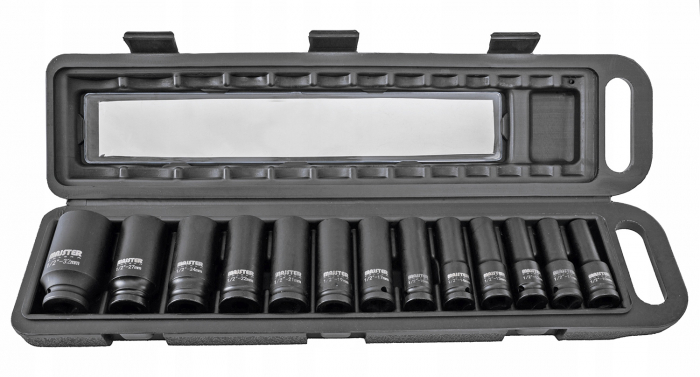 Set trusa chei tubulare impact lungi ½ 13 piese 10-32mm intarite, pistol impact (MP0602) [4]