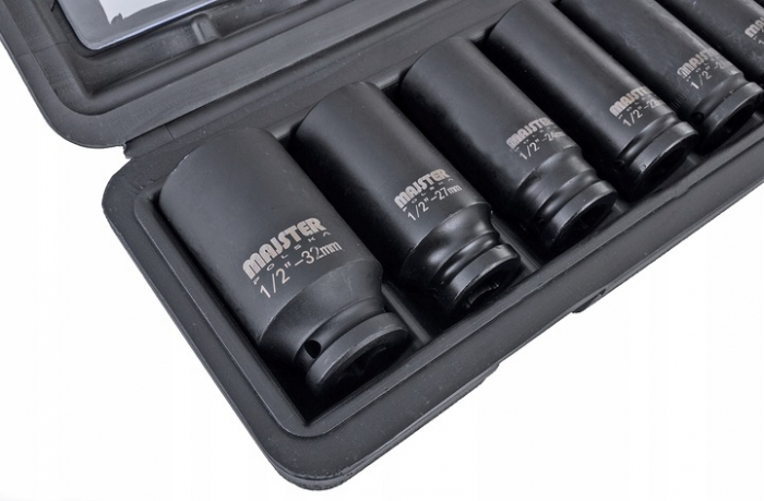 Set trusa chei tubulare impact lungi ½ 13 piese 10-32mm intarite, pistol impact (MP0602) [6]