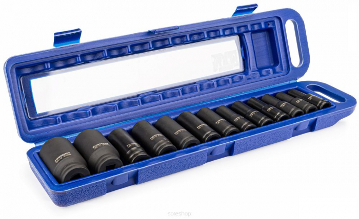 Set trusa chei tubulare impact lungi ½ 13 piese 10-32mm intarite, pistol impact (PM-ZNU-13-0.5T) [3]