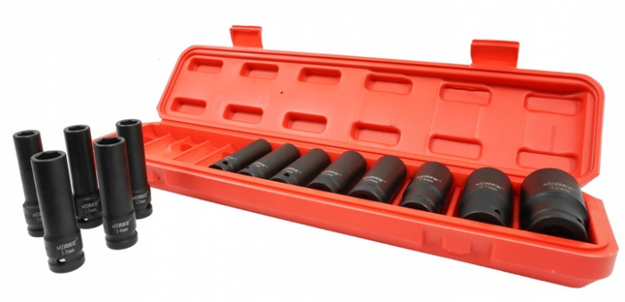 Set trusa chei tubulare impact lungi ½ 13 piese 10-32mm intarite, pistol impact (V39466) [9]
