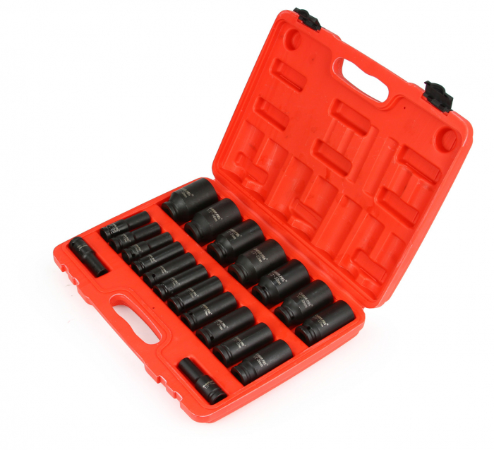Set trusa chei tubulare impact lungi ½ 20 piese 10-38mm intarite, pistol impact (M58258) [3]